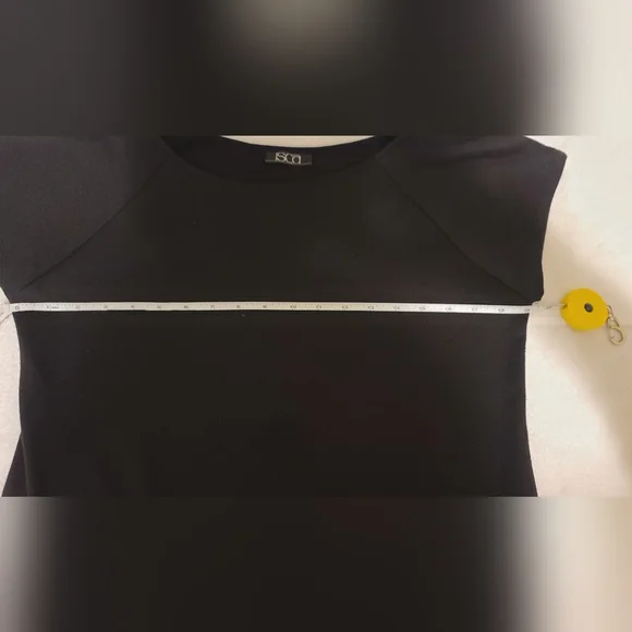 ISCA Black&White Colorblock Wave Graphic Shift Dress Size XL - Picture 7 of 12